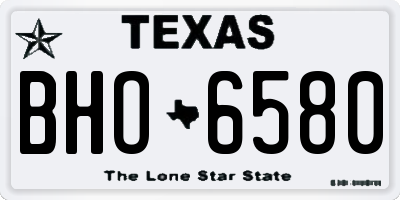 TX license plate BHO6580