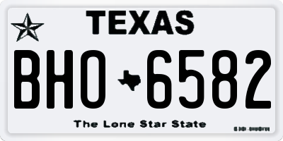 TX license plate BHO6582