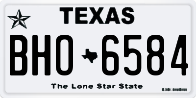 TX license plate BHO6584
