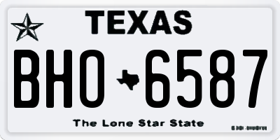 TX license plate BHO6587
