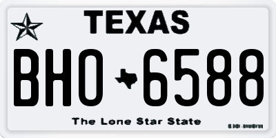 TX license plate BHO6588