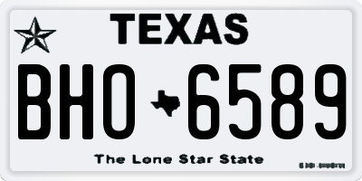 TX license plate BHO6589