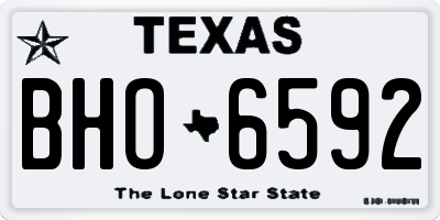 TX license plate BHO6592