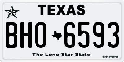TX license plate BHO6593