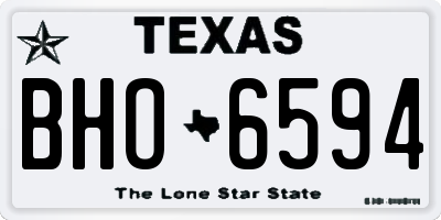 TX license plate BHO6594