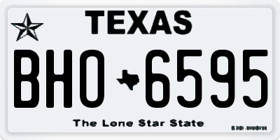 TX license plate BHO6595