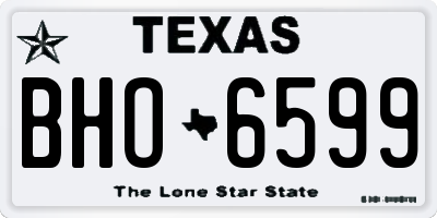 TX license plate BHO6599