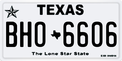TX license plate BHO6606