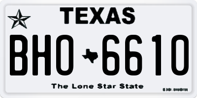 TX license plate BHO6610