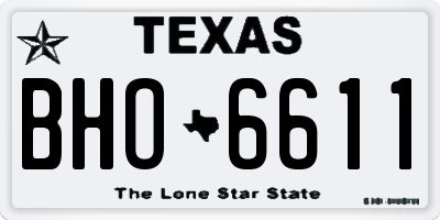 TX license plate BHO6611