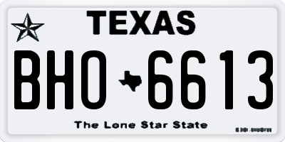 TX license plate BHO6613