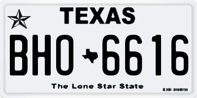 TX license plate BHO6616