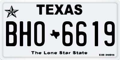 TX license plate BHO6619