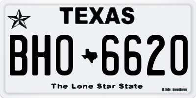 TX license plate BHO6620