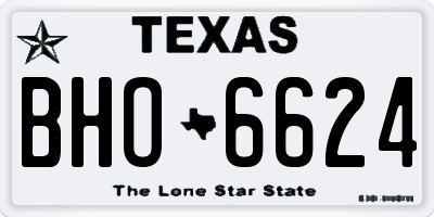 TX license plate BHO6624