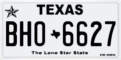 TX license plate BHO6627