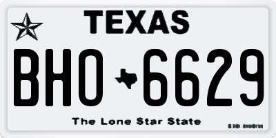 TX license plate BHO6629