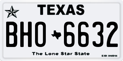 TX license plate BHO6632