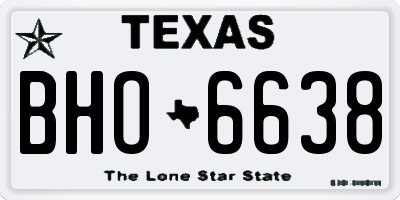 TX license plate BHO6638
