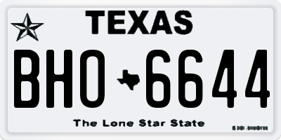 TX license plate BHO6644