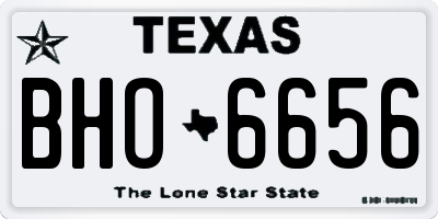 TX license plate BHO6656