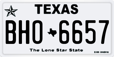 TX license plate BHO6657