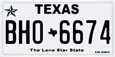 TX license plate BHO6674
