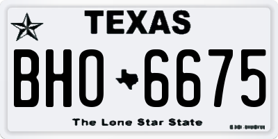 TX license plate BHO6675