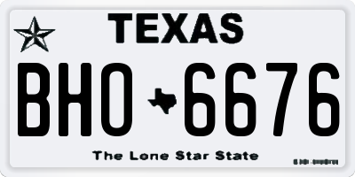 TX license plate BHO6676