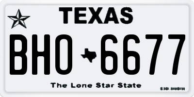 TX license plate BHO6677