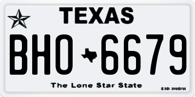 TX license plate BHO6679