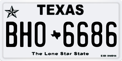 TX license plate BHO6686