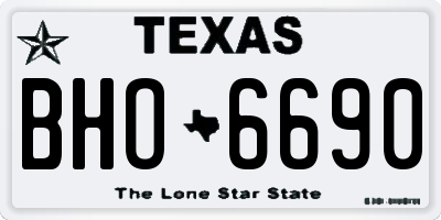 TX license plate BHO6690