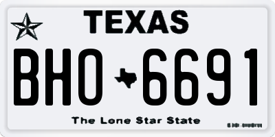 TX license plate BHO6691