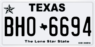 TX license plate BHO6694