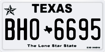 TX license plate BHO6695