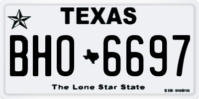 TX license plate BHO6697