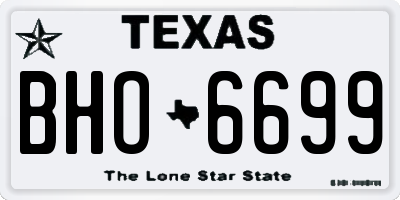 TX license plate BHO6699