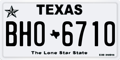 TX license plate BHO6710