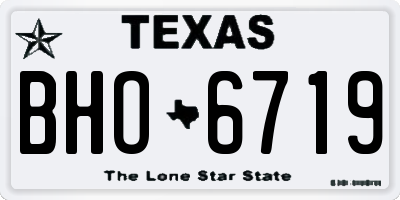 TX license plate BHO6719