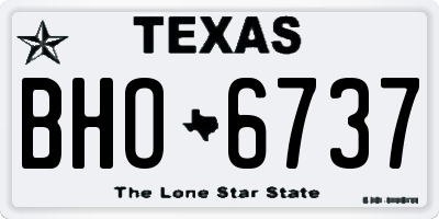 TX license plate BHO6737