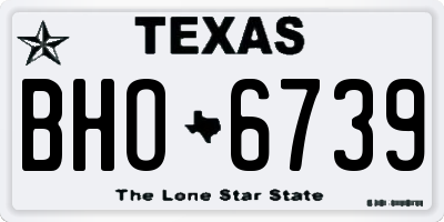 TX license plate BHO6739
