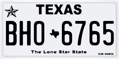 TX license plate BHO6765