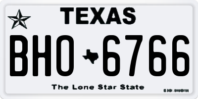 TX license plate BHO6766