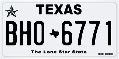TX license plate BHO6771