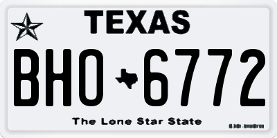 TX license plate BHO6772