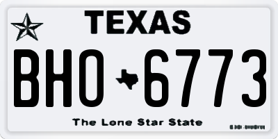 TX license plate BHO6773