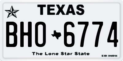 TX license plate BHO6774