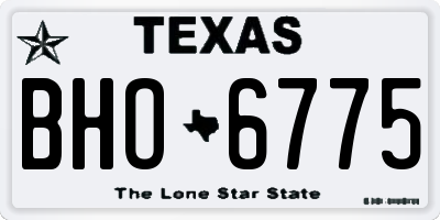 TX license plate BHO6775