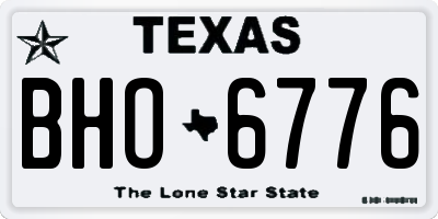 TX license plate BHO6776